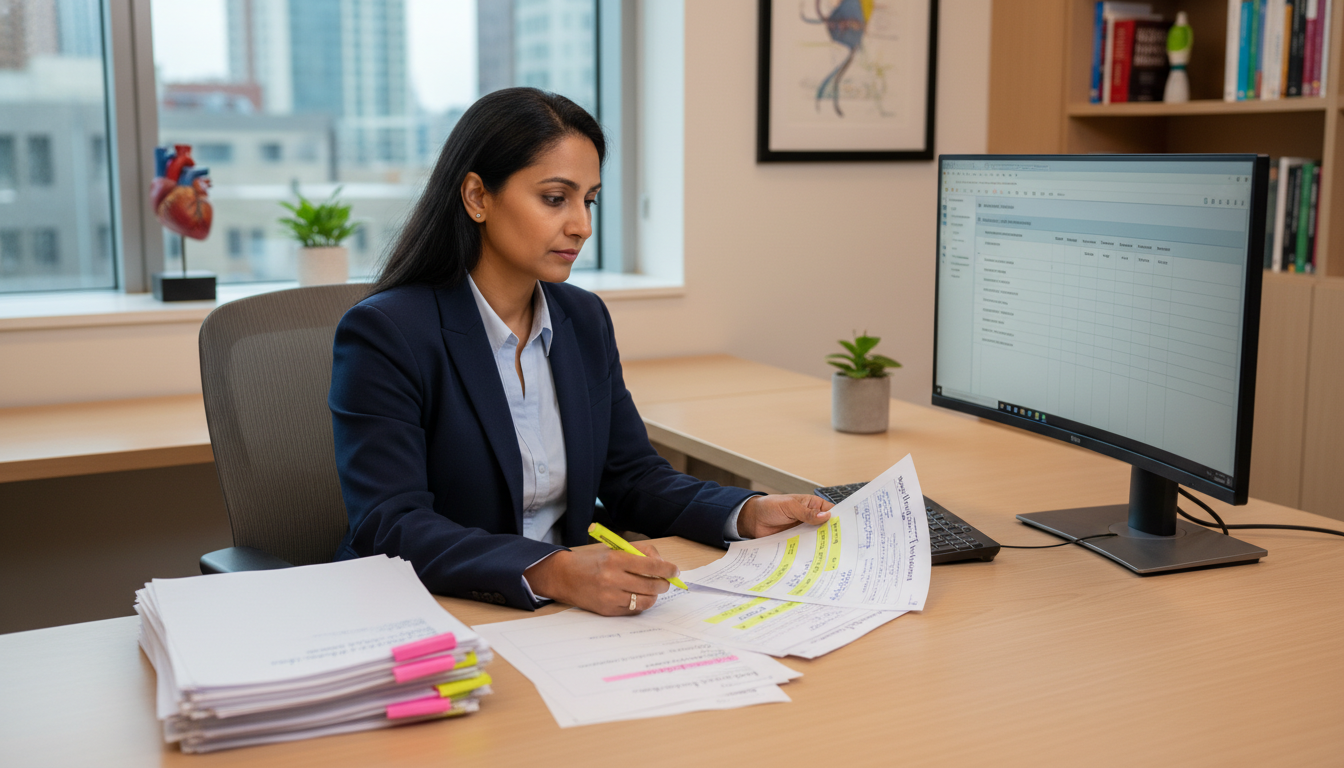 Residency program director reading personal statements on computer - non-US citizen IMG for Personal Statement Writing Strate