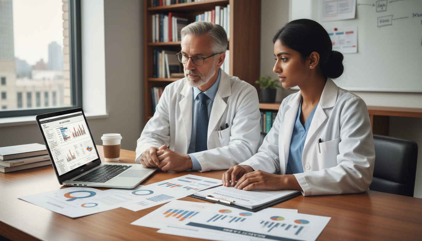 Resident physician planning a research project with mentor Resident physician planning a research project with mentor - non-US citizen IMG for Research During Residency Strategies for