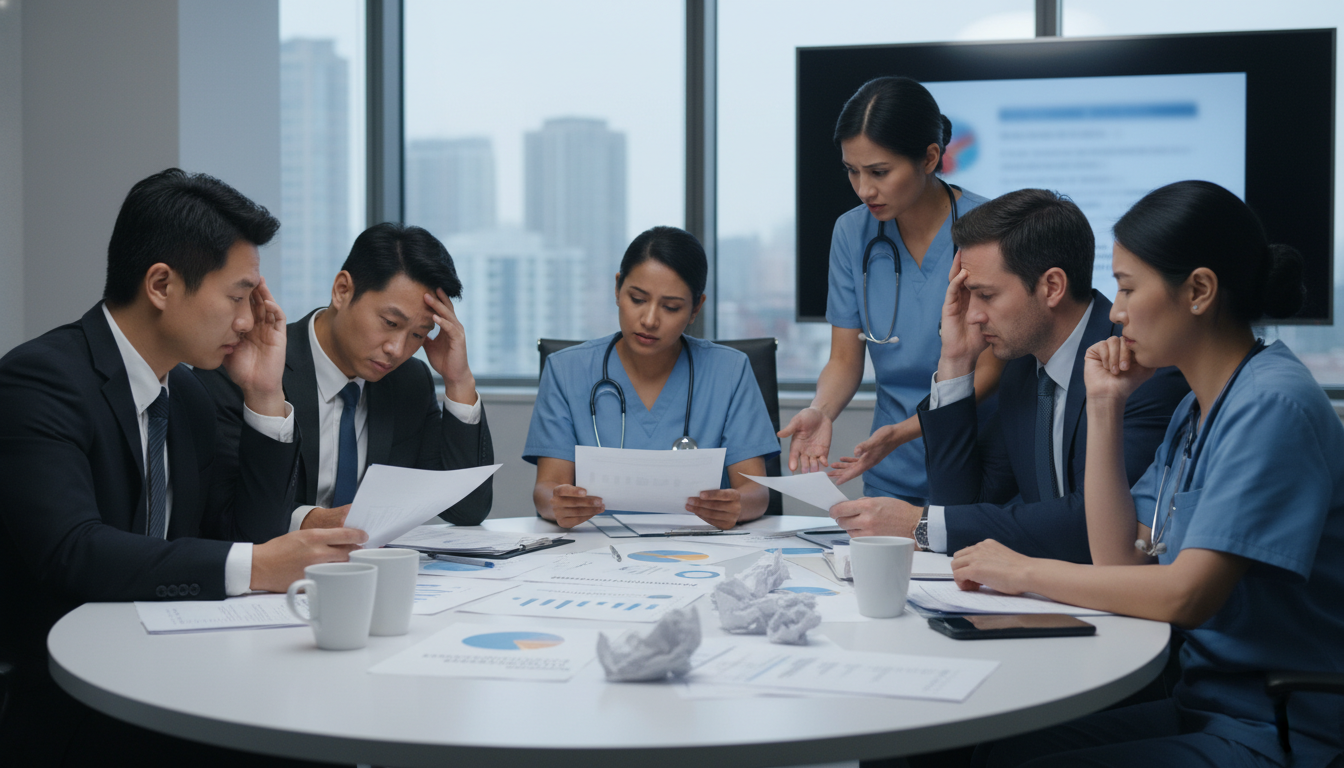 Residency program leadership meeting showing stress and concern about resident turnover Residency program leadership meeting showing stress and concern about resident turnover - non-US citizen IMG for Resident Tur