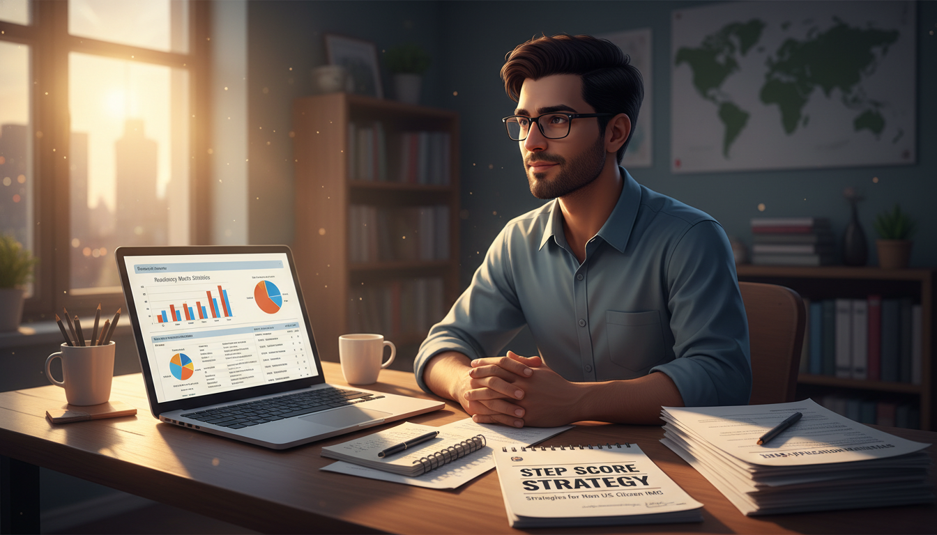 Foreign national medical graduate reviewing residency match data and strategy Foreign national medical graduate reviewing residency match data and strategy - non-US citizen IMG for Step Score Strategy St