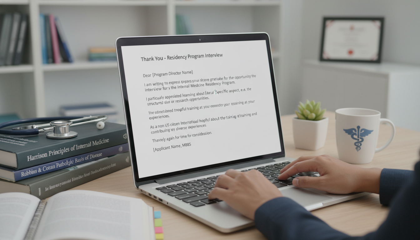 Non-US citizen IMG sending residency interview follow-up email Non-US citizen IMG sending residency interview follow-up email - non-US citizen IMG for Thank You Notes & Follow-Up Strategie