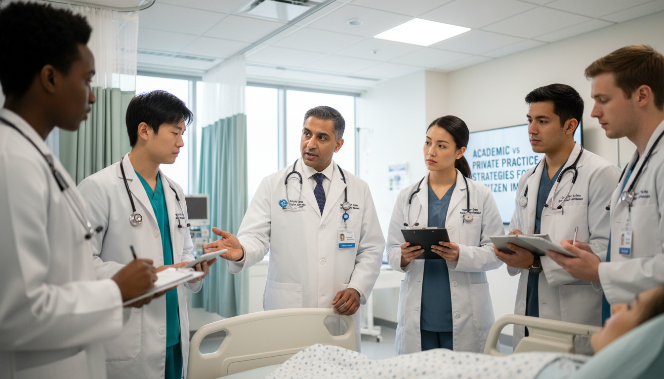 US citizen IMG physician teaching medical students in an academic hospital setting US citizen IMG physician teaching medical students in an academic hospital setting - US citizen IMG for Academic vs Private P