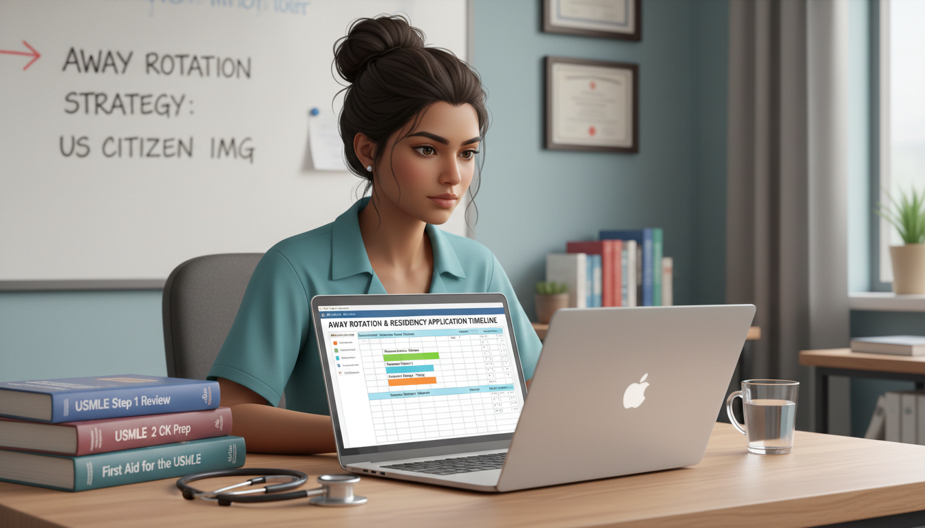 US citizen IMG mapping out away rotation timeline on a laptop US citizen IMG mapping out away rotation timeline on a laptop - US citizen IMG for Away Rotation Strategy Strategies for US C