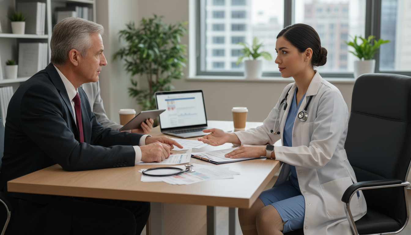 Resident physician discussing disability accommodations with program leadership - US citizen IMG for Chronic Illness & Accomm