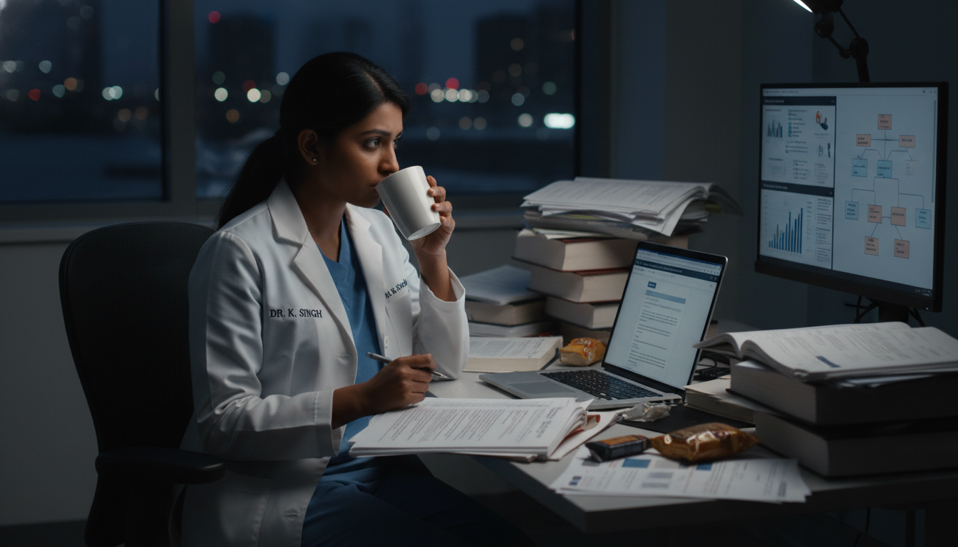 Resident physician working on fellowship-related research - US citizen IMG for Fellowship Preparation Strategies for US Citiz