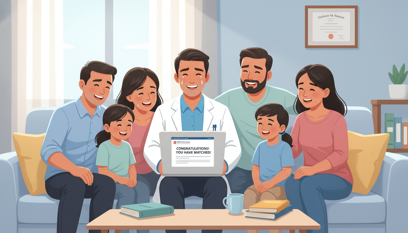 US citizen IMG opening Match Day email with family US citizen IMG opening Match Day email with family - US citizen IMG for Match Day Guide Strategies for US Citizen IMG