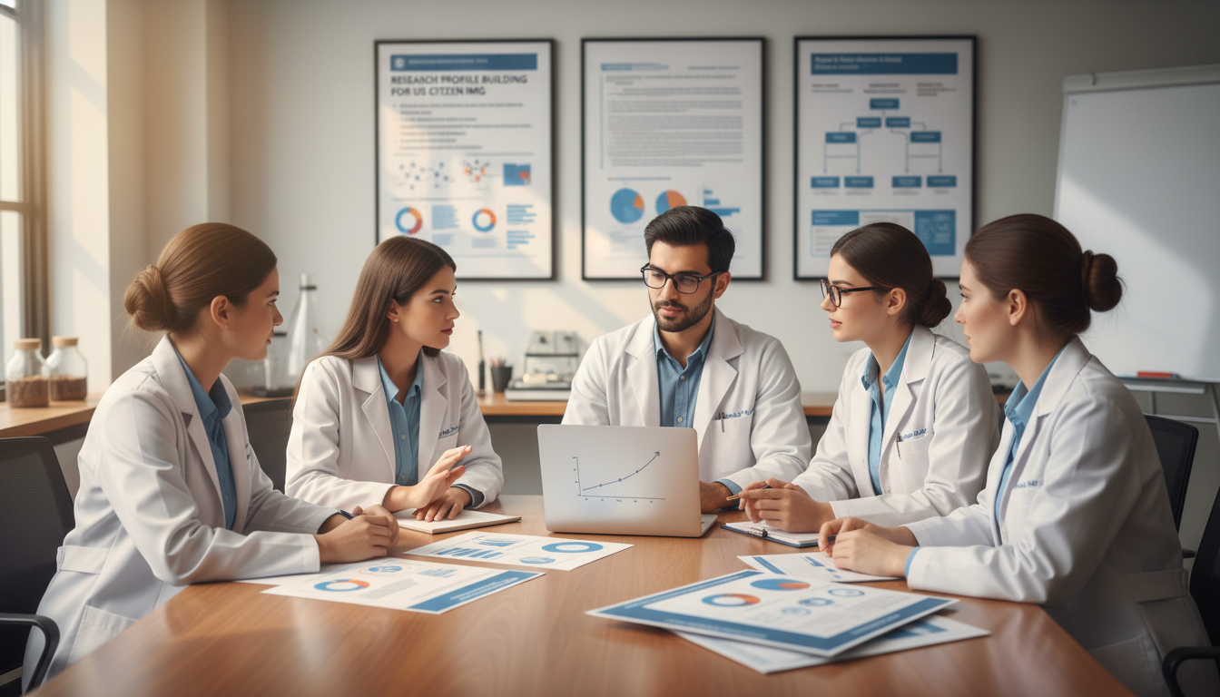 US Citizen IMG collaborating on a medical research project US Citizen IMG collaborating on a medical research project - US citizen IMG for Research Profile Building Strategies for US C