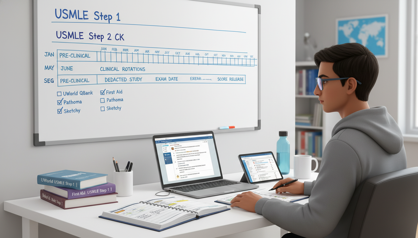 US citizen IMG creating a Step exam timeline - US citizen IMG for Step Score Strategy Strategies for US Citizen IMG
