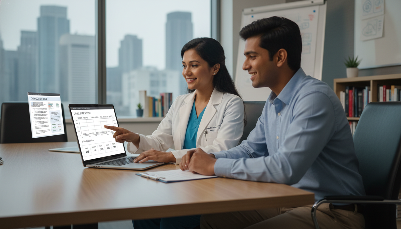 US citizen IMG discussing Step exam strategy with mentor - US citizen IMG for Step Score Strategy Strategies for US Citizen I