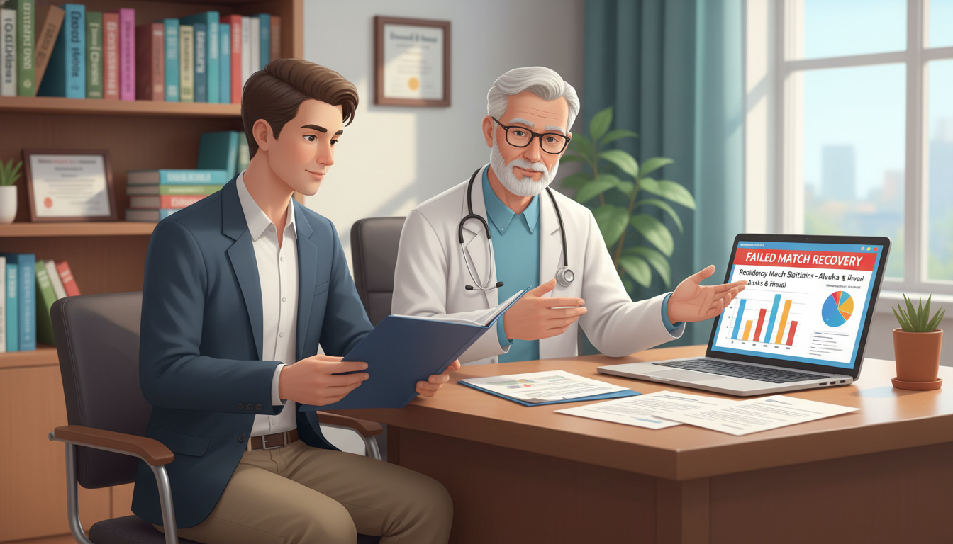 Medical graduate reviewing residency application with mentor Medical graduate reviewing residency application with mentor - Alaska residency for Failed Match Recovery for Residency Progr