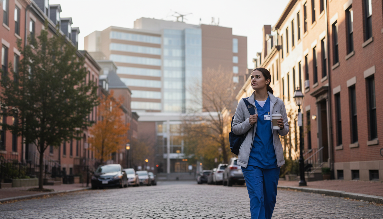 Medical resident commuting through Boston neighborhood Medical resident commuting through Boston neighborhood - Boston residency programs for Geographic Flexibility for Residency P