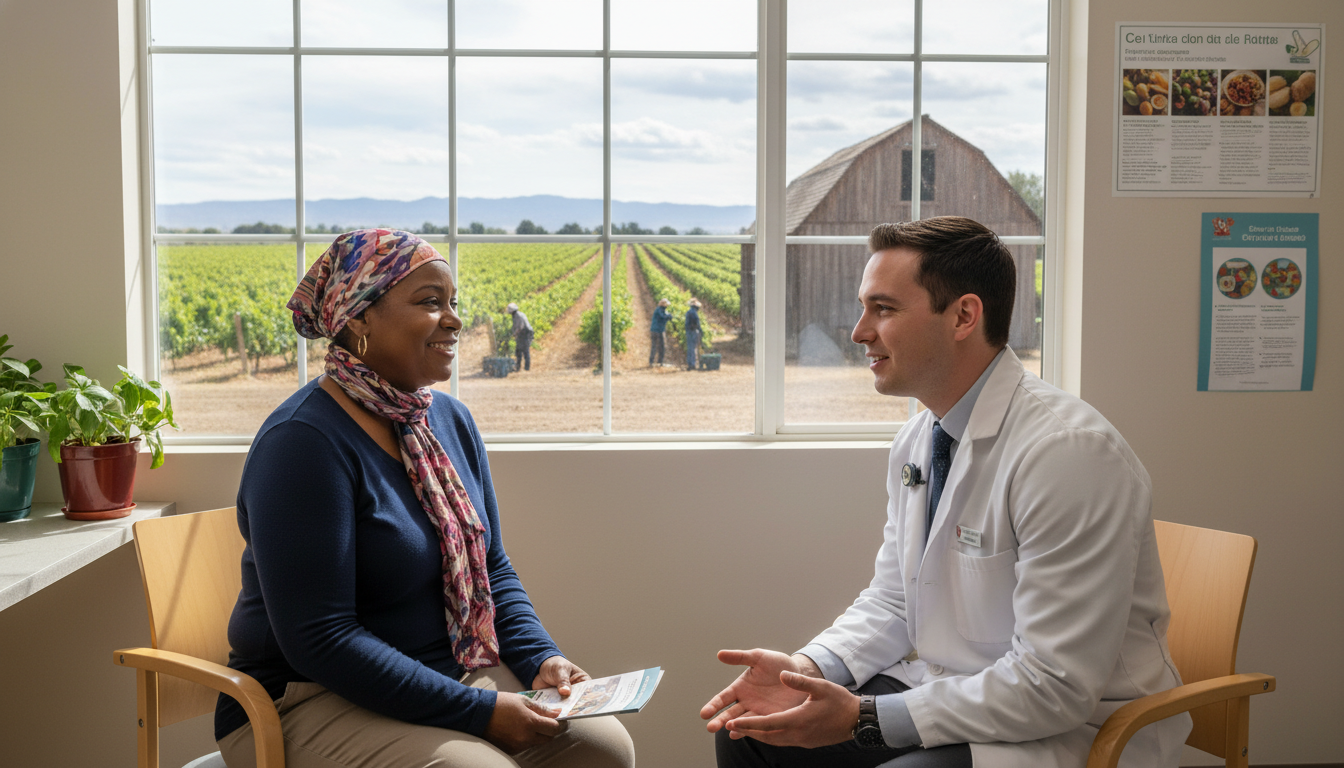 Medical student working with underserved patients in Central Valley clinic - Central Valley residency for Low Step Score Stra