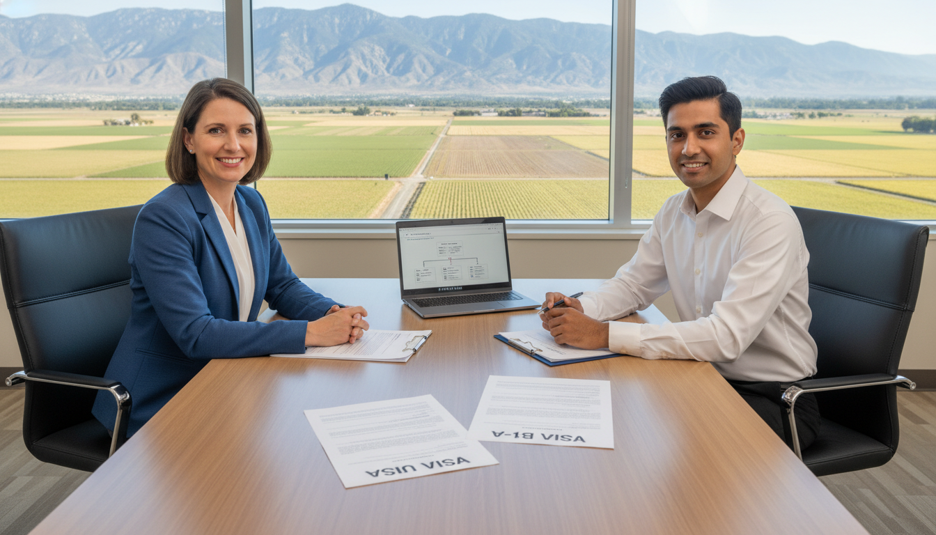 Residency program director discussing visa options with an international medical graduate in California Central Valley - Cent