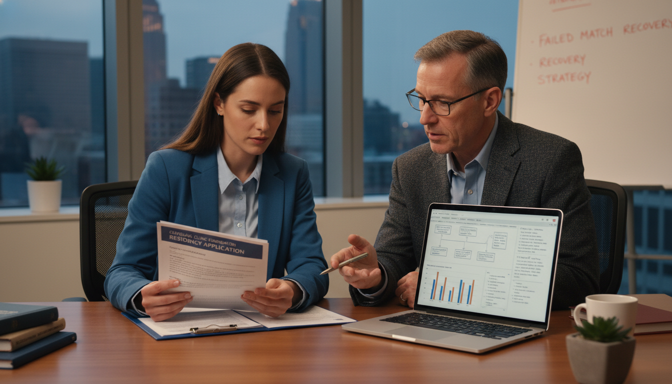 Unmatched medical graduate meeting with advisor to create a recovery plan Unmatched medical graduate meeting with advisor to create a recovery plan - Cleveland Clinic residency for Failed Match Recov