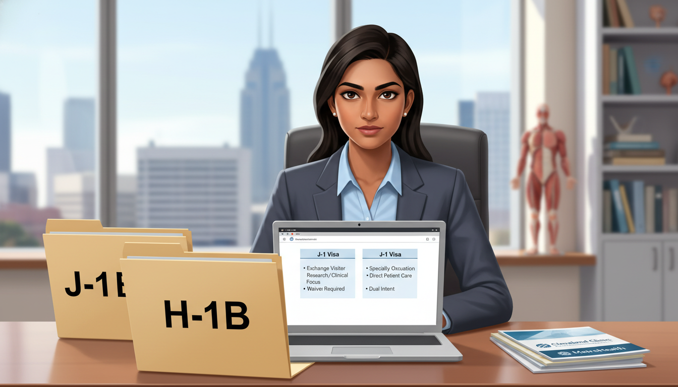 Comparison of J-1 vs H-1B visa options for residency - Cleveland Clinic residency for Visa Navigation for Residency for Resid