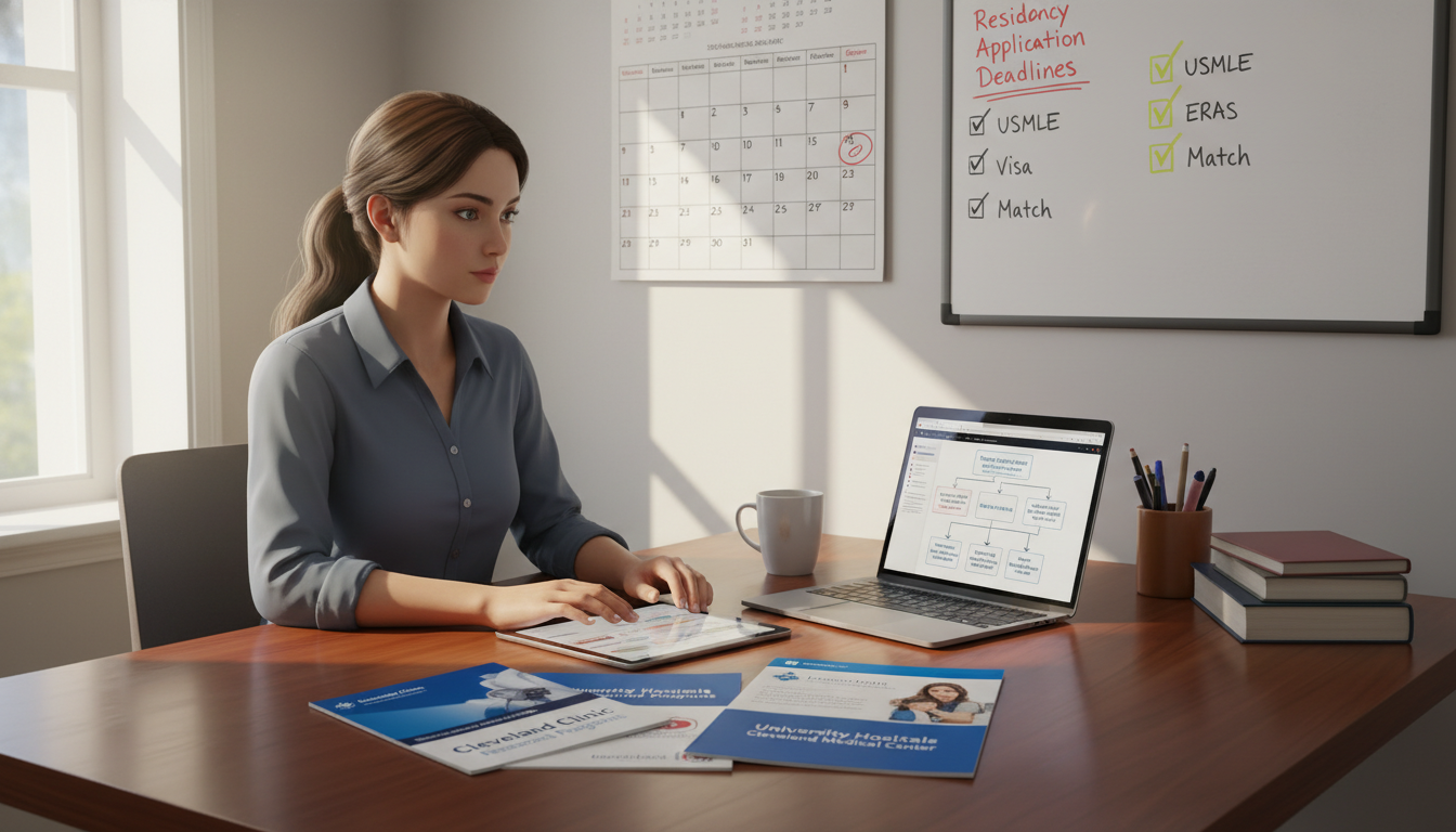 International graduate planning residency application timeline - Cleveland Clinic residency for Visa Navigation for Residency