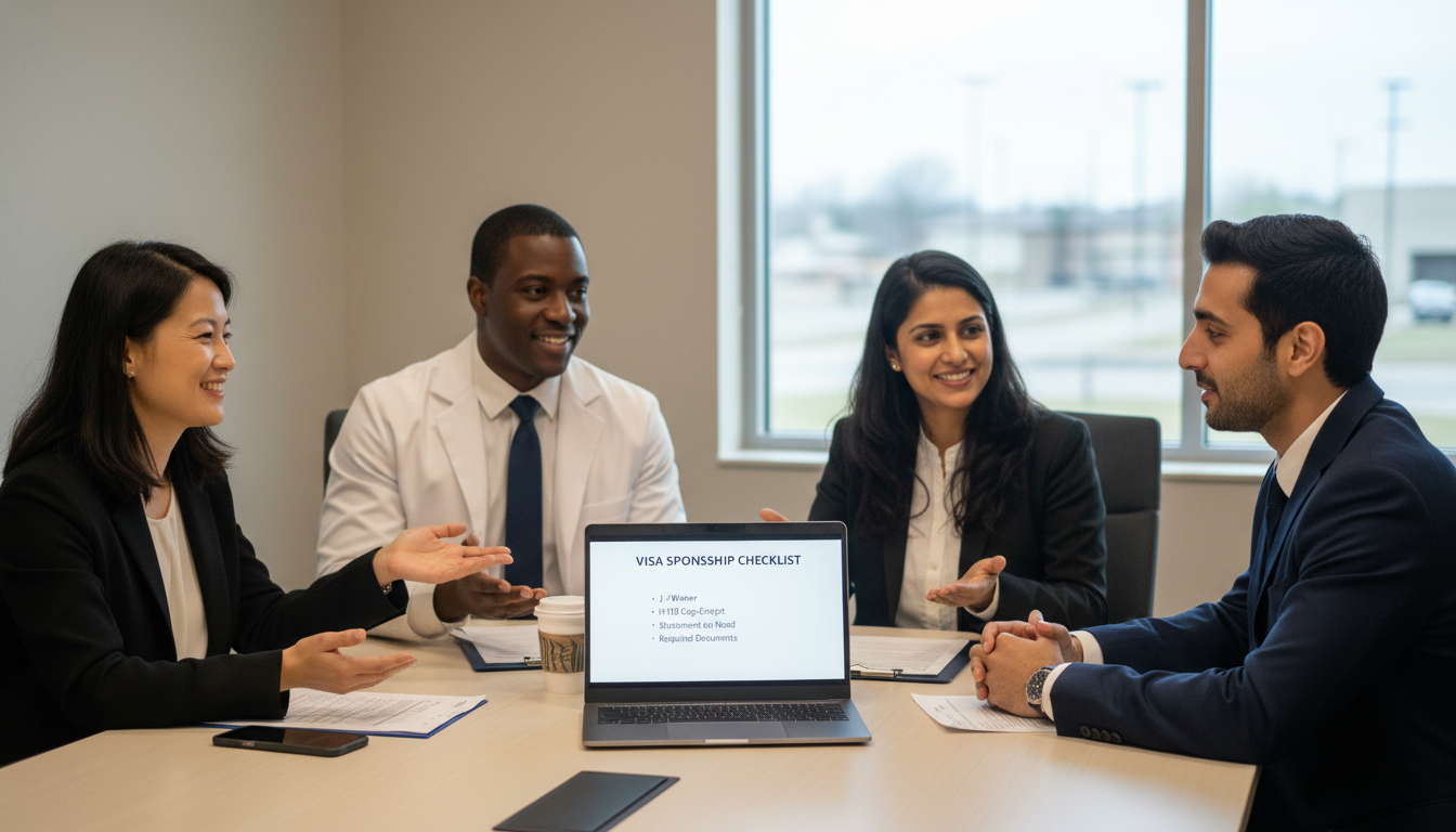 Residency interview at a community hospital focusing on visa sponsorship discussion - community hospital residency for Visa N