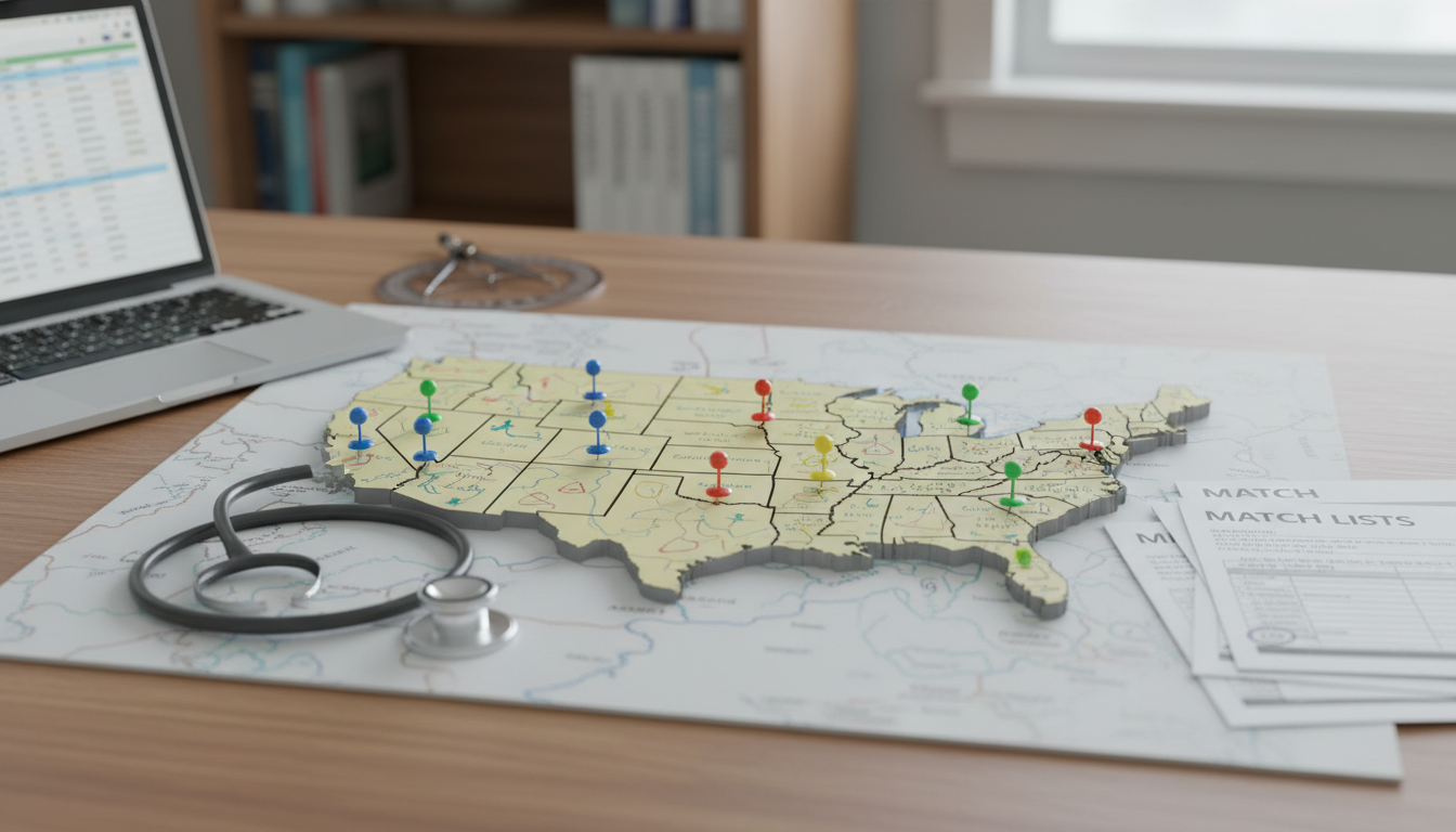 Map showing different regions and county hospital residency options Map showing different regions and county hospital residency options - county hospital residency for Geographic Flexibility fo