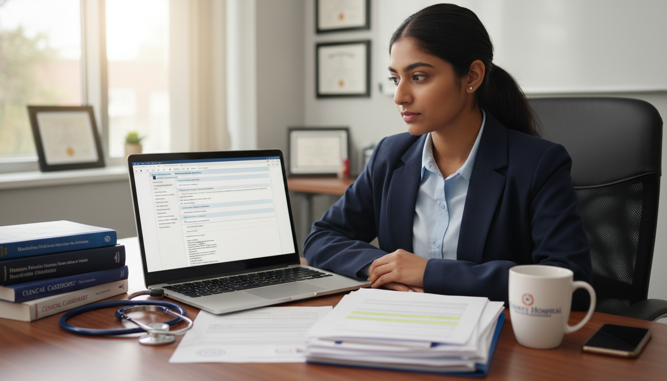 International medical graduate reviewing H-1B residency application International medical graduate reviewing H-1B residency application - county hospital residency for H-1B Sponsorship Programs