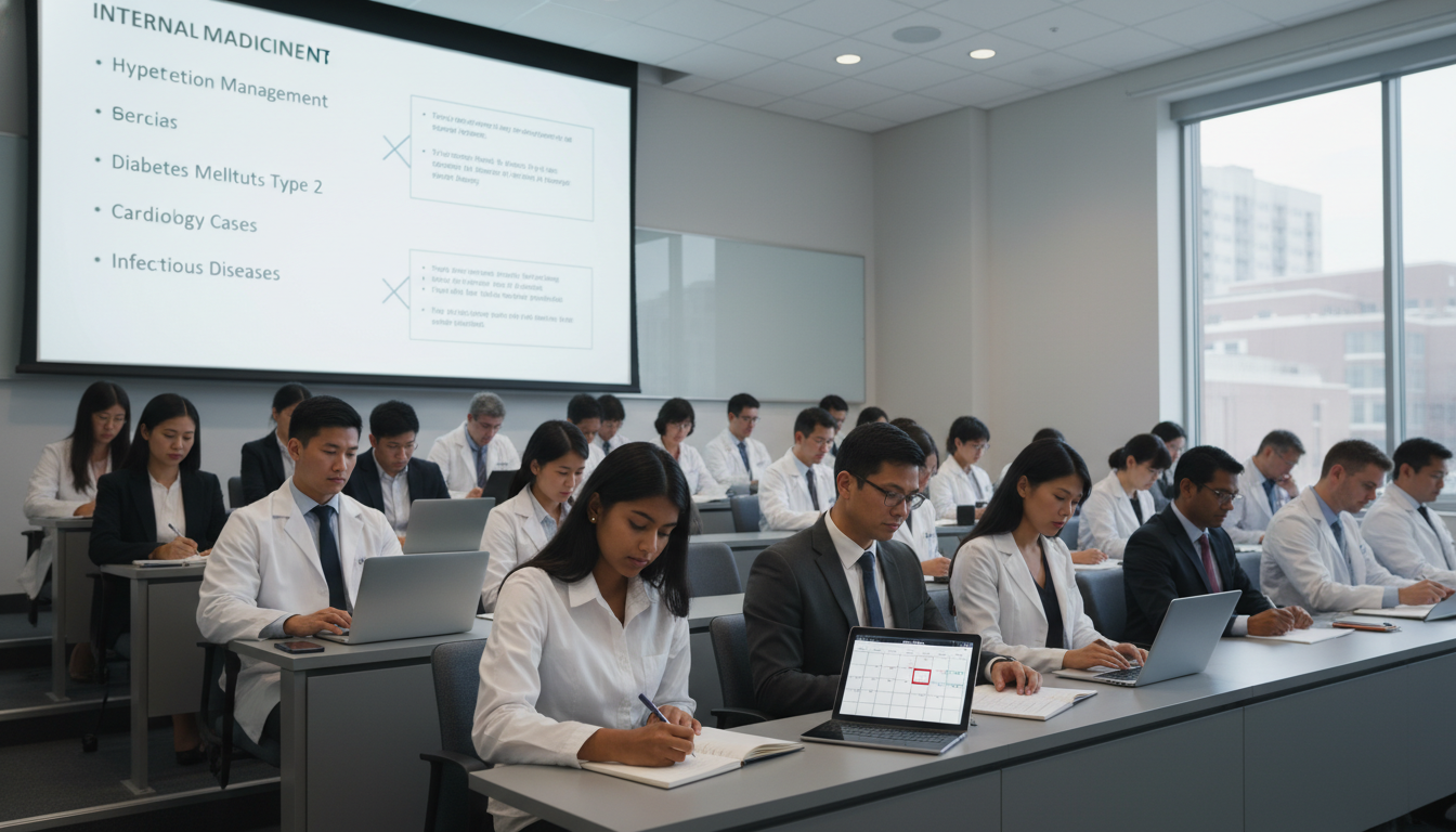 Medical graduate attending grand rounds at a DC academic hospital Medical graduate attending grand rounds at a DC academic hospital - DC residency programs for Failed Match Recovery for Resid