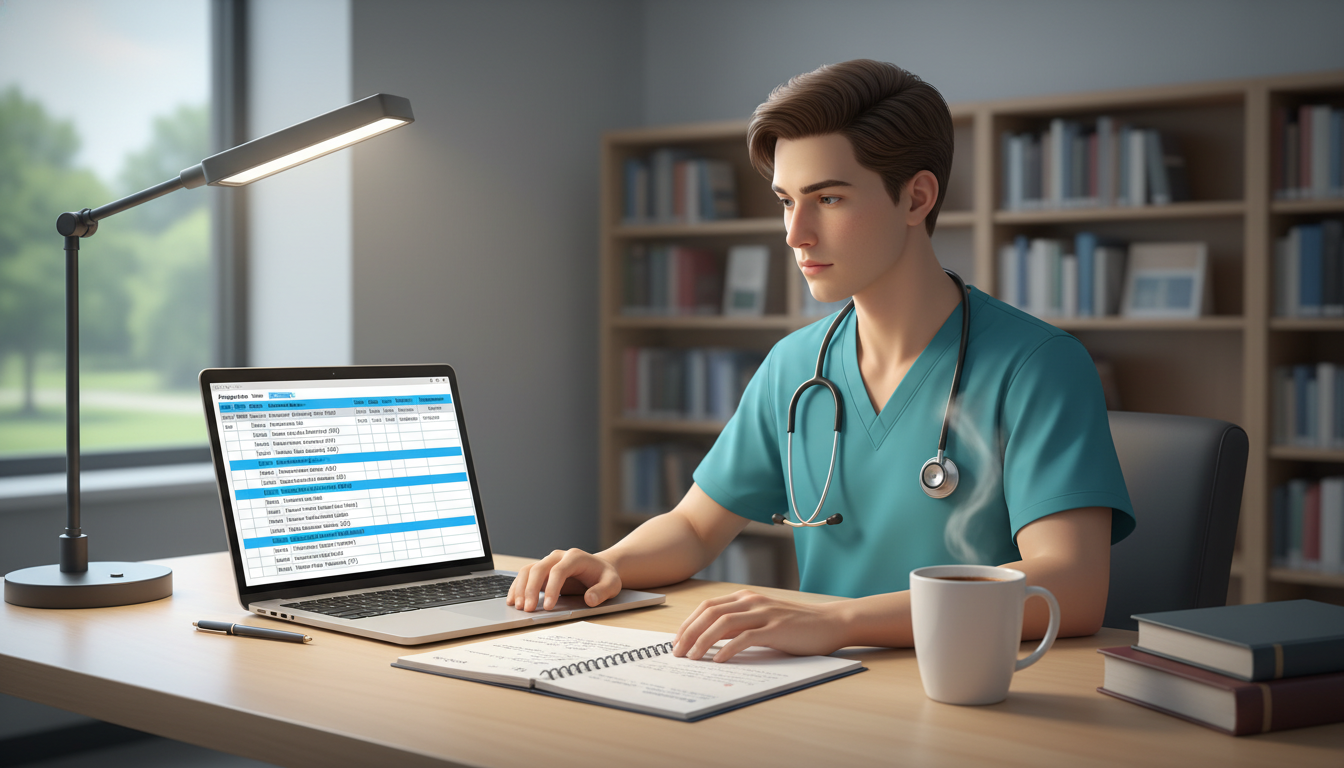 Resident evaluating residency program options on a laptop Resident evaluating residency program options on a laptop - DC residency programs for Geographic Flexibility for Residency Pr