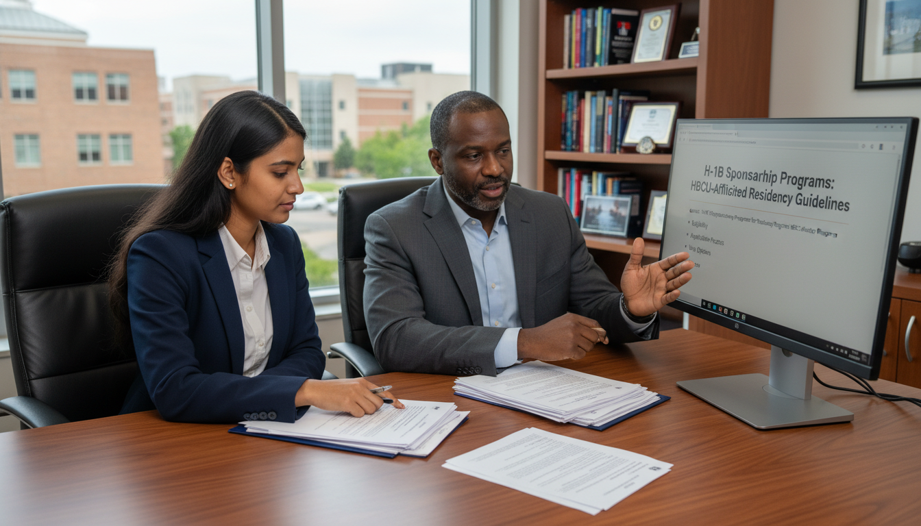 International medical graduate meeting with program director about H-1B sponsorship International medical graduate meeting with program director about H-1B sponsorship - HBCU residency programs for H-1B Sponso