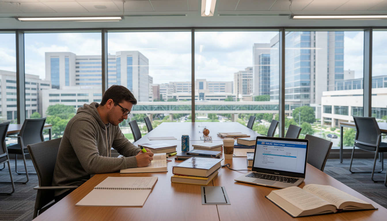 Medical student studying for Step 2 CK in Houston - Houston residency programs for Low Step Score Strategies for Residency Pr