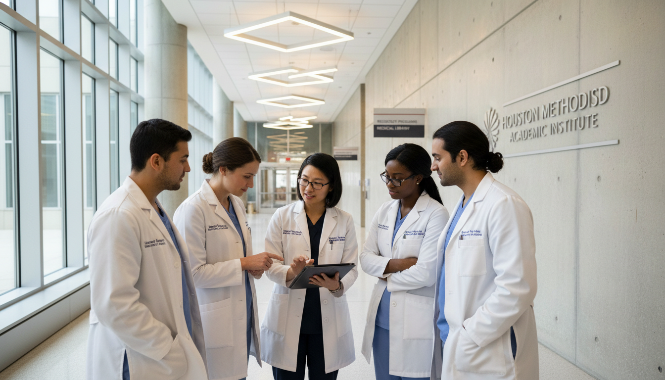Diverse group of residents in Houston hospital - Houston residency programs for Low Step Score Strategies for Residency Progr