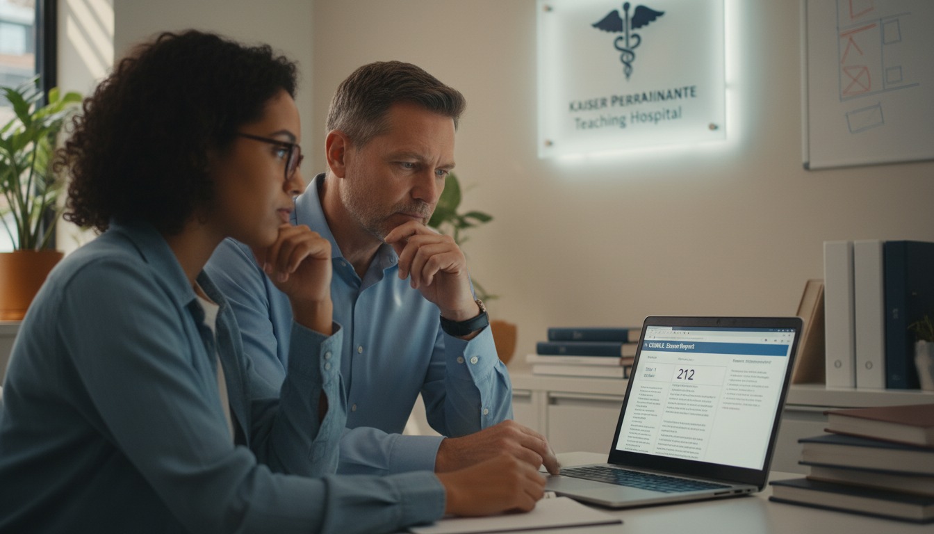 Medical student meeting with faculty mentor to discuss residency application with low Step scores - Kaiser residency for Low