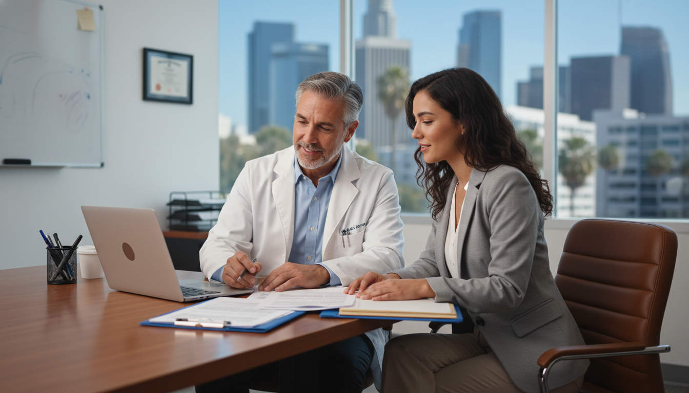 Medical advisor reviewing residency application with an unmatched applicant Medical advisor reviewing residency application with an unmatched applicant - LA residency programs for Failed Match Recovery