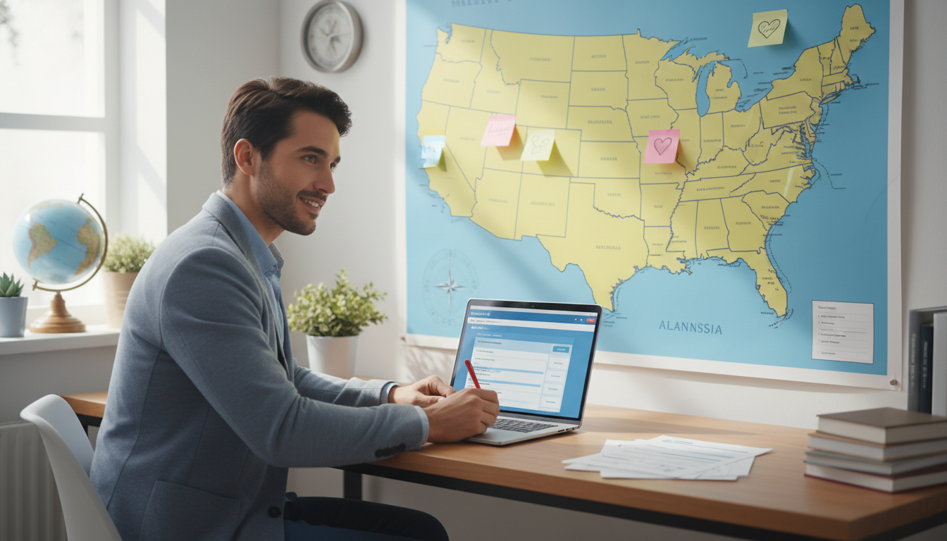 Medical student planning residency applications with a U.S. map focused on the Mississippi Delta Medical student planning residency applications with a U.S. map focused on the Mississippi Delta - Mississippi Delta residenc