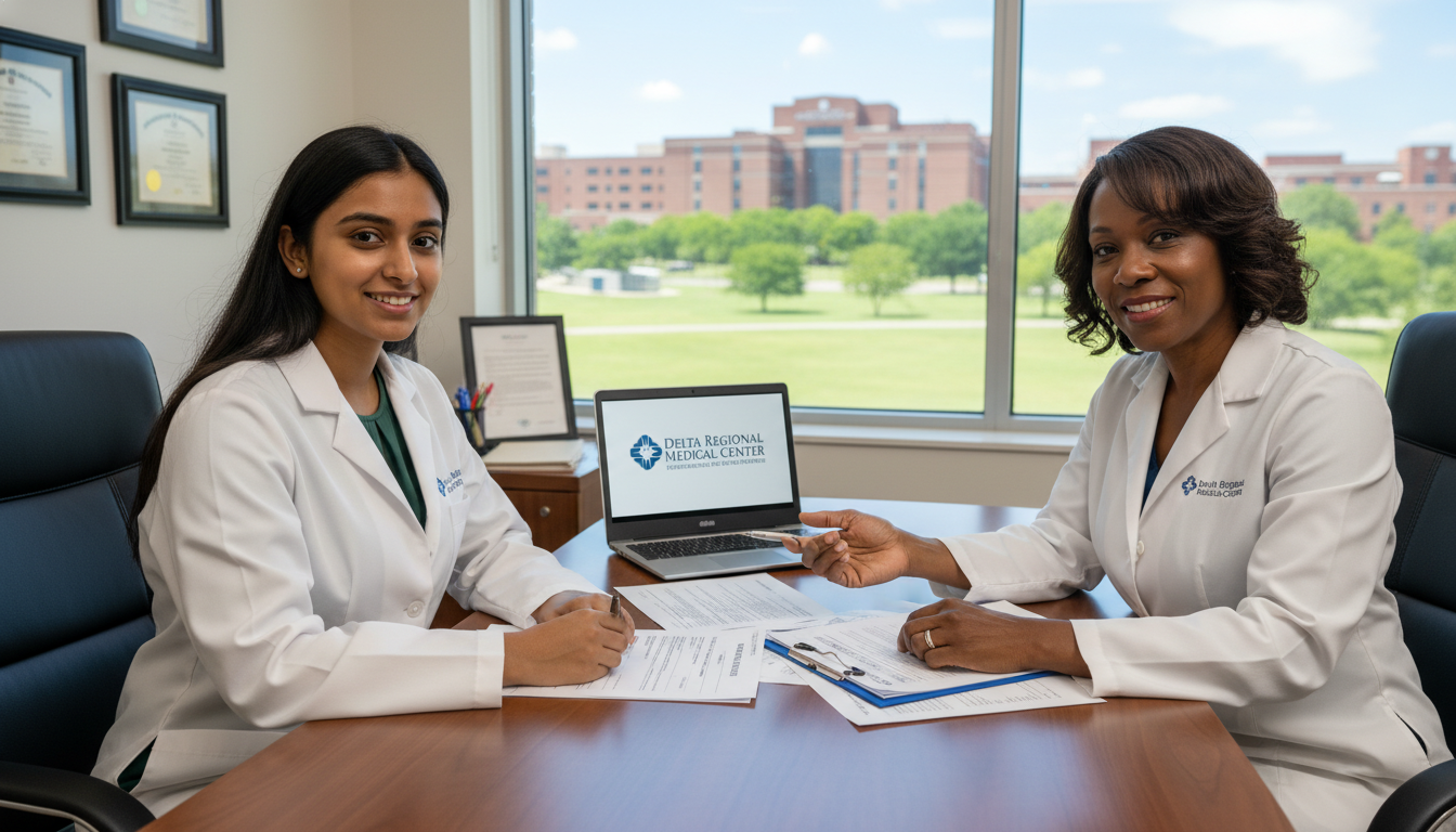 IMG resident meeting with GME advisor about visa options IMG resident meeting with GME advisor about visa options - Mississippi Delta residency for Visa Navigation for Residency for