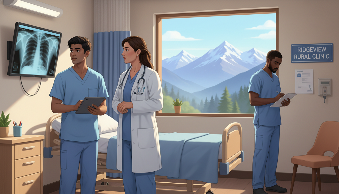 Medical student on rotation in a rural Mountain West hospital - mountain west residency for Low Step Score Strategies for Res