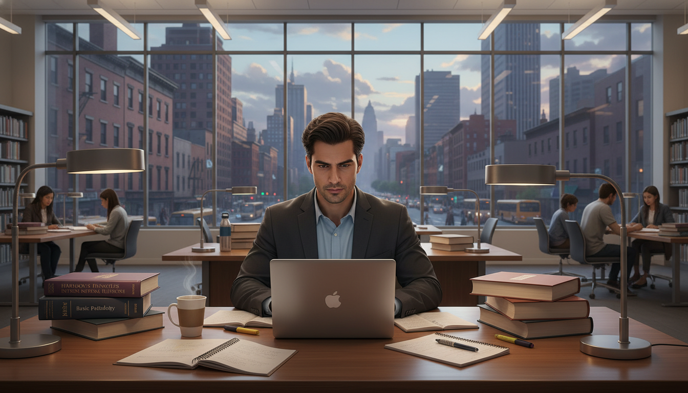 Medical student studying in New York hospital library - NYC residency programs for Low Step Score Strategies for Residency Pr