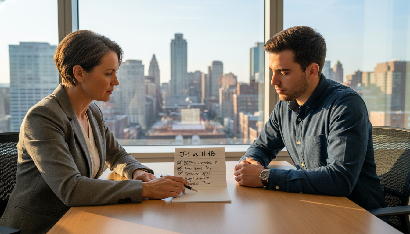 Comparison of J-1 and H-1B visa options for IMGs Comparison of J-1 and H-1B visa options for IMGs - northeast residency programs for Visa Navigation for Residency for Residen