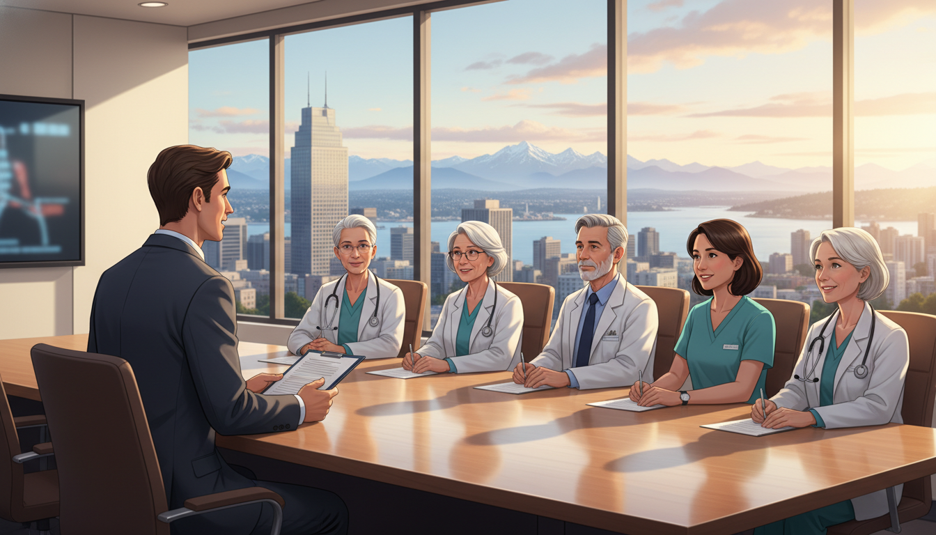 Residency interview in West Coast hospital conference room Residency interview in West Coast hospital conference room - west coast residency for Geographic Flexibility for Residency Pr