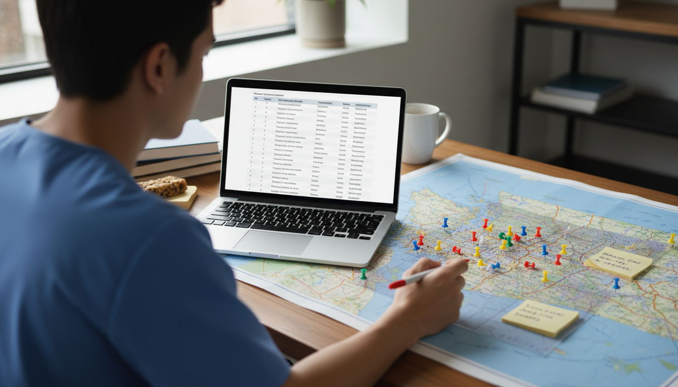 Medical resident planning residency applications with Seattle map Medical resident planning residency applications with Seattle map - Seattle residency programs for Geographic Flexibility for