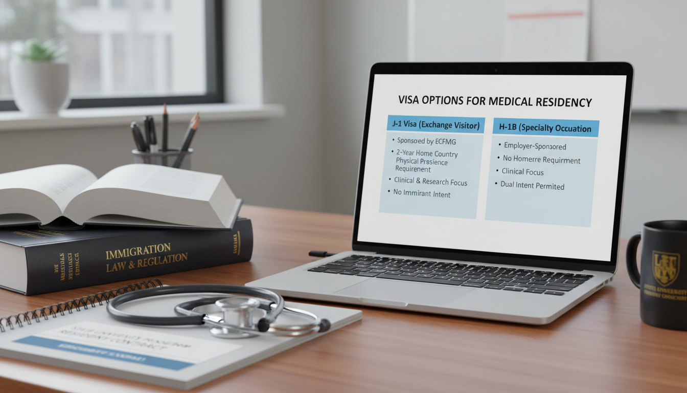 Comparison of J-1 and H-1B visa options for medical residency - state university residency for Visa Navigation for Residency