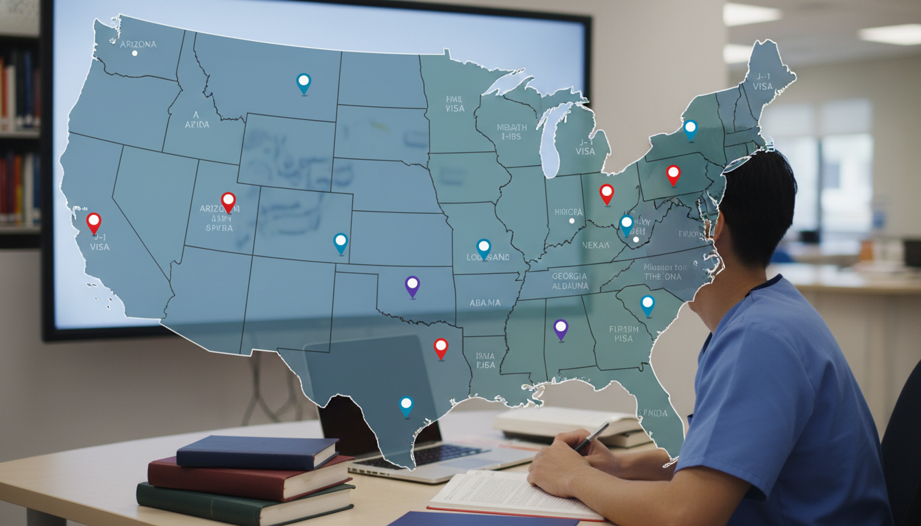 Map of US Sun Belt with markers showing residency programs and visa types Map of US Sun Belt with markers showing residency programs and visa types - sun belt residency for Visa Navigation for Reside
