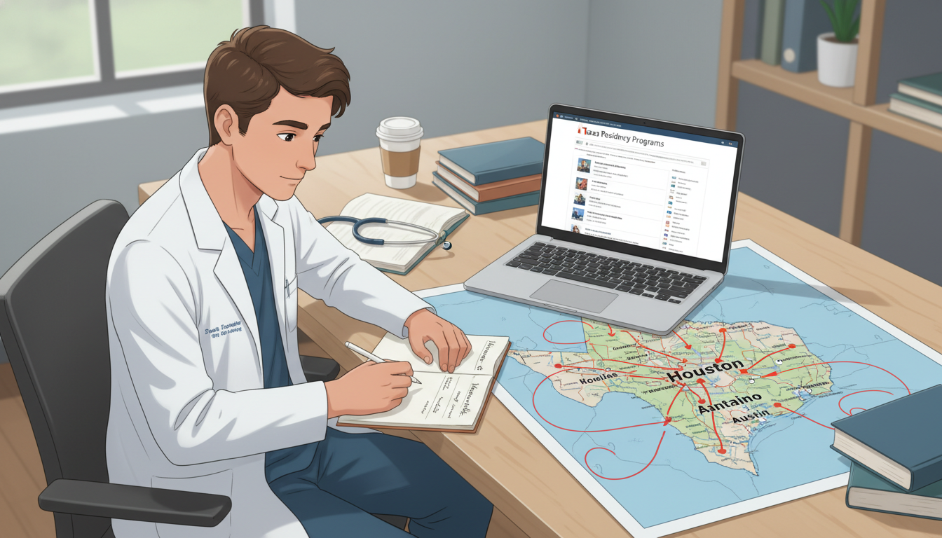 Medical student planning a Texas residency application map Medical student planning a Texas residency application map - Texas residency programs for Geographic Flexibility for Residenc