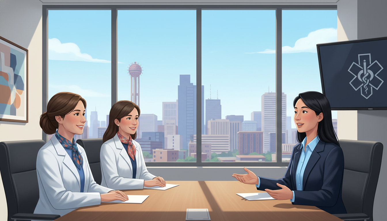 Residency applicant interviewing at a Texas hospital Residency applicant interviewing at a Texas hospital - Texas residency programs for Geographic Flexibility for Residency Prog