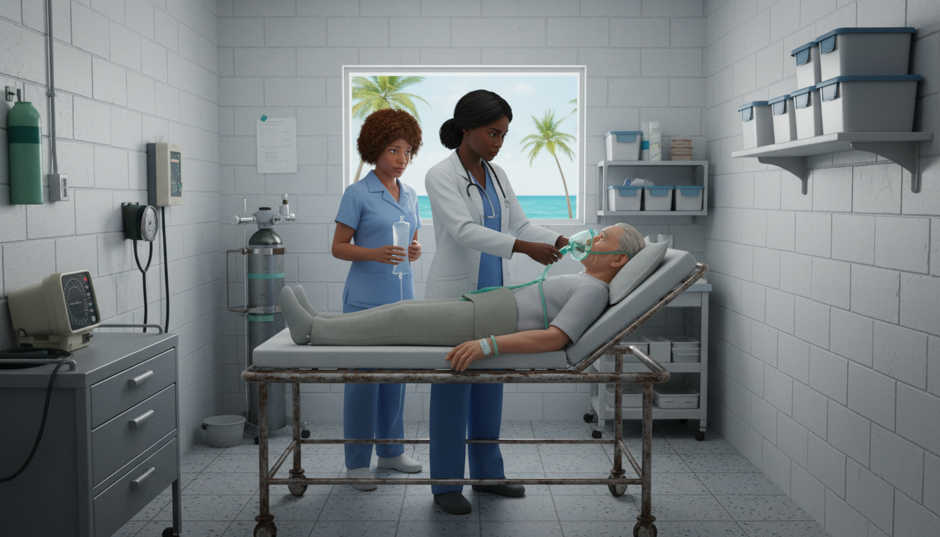 Emergency medicine physician treating patients in a rural island emergency department Emergency medicine physician treating patients in a rural island emergency department - emergency medicine residency for Emer