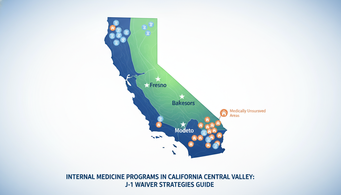 Map of California Central Valley highlighting underserved medical regions Map of California Central Valley highlighting underserved medical regions - internal medicine residency for Internal Medicine
