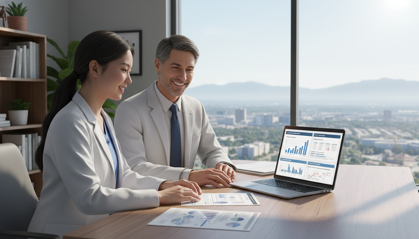 Internal medicine resident discussing J-1 waiver career plans with mentor Internal medicine resident discussing J-1 waiver career plans with mentor - internal medicine residency for Internal Medicine