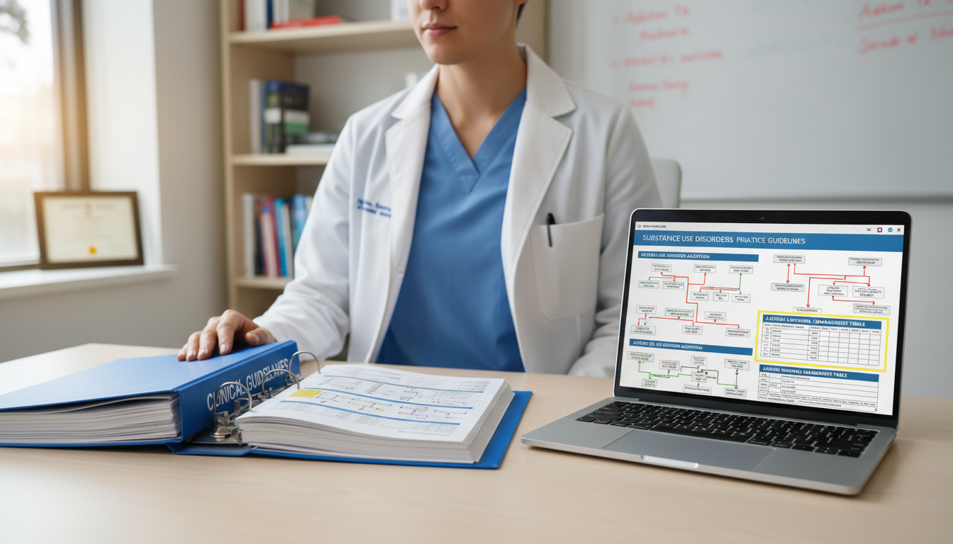 Addiction medicine fellow reviewing clinical guidelines Addiction medicine fellow reviewing clinical guidelines - addiction medicine fellowship for Board Exam Study Resources in Add