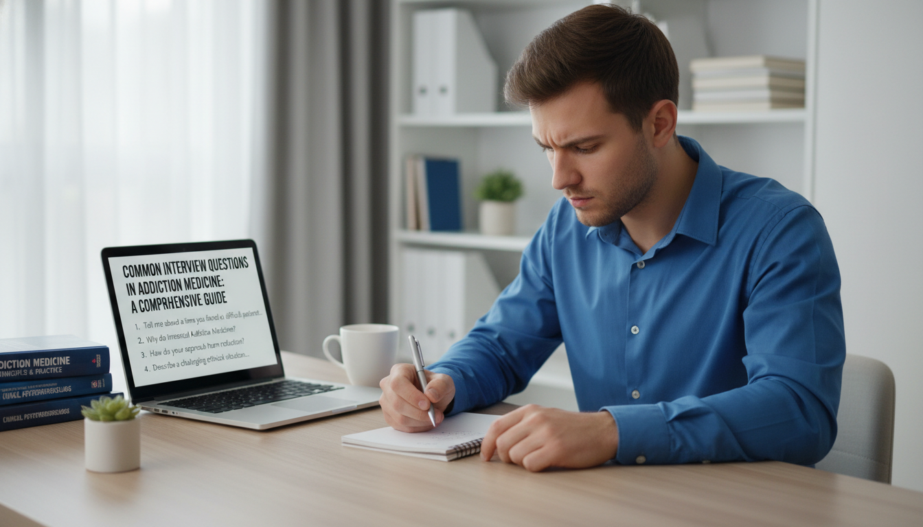 Resident preparing for an addiction medicine fellowship interview - addiction medicine fellowship for Common Interview Questi