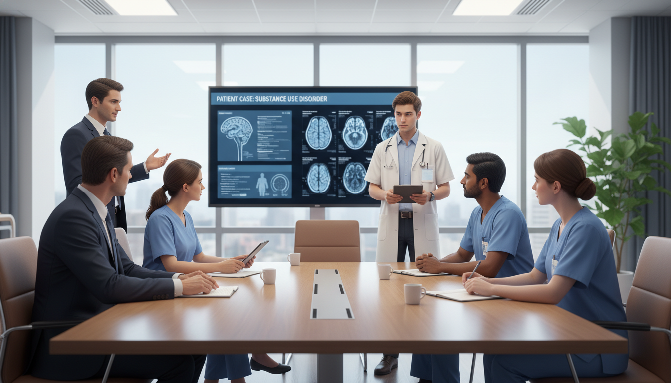 Interdisciplinary addiction medicine team meeting Interdisciplinary addiction medicine team meeting - addiction medicine fellowship for Medical Shadowing Experience in Addicti