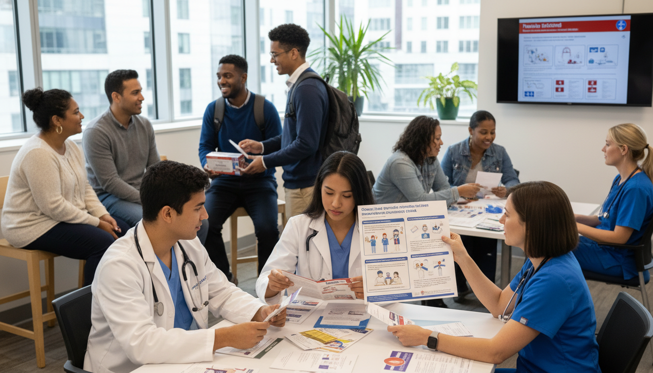 Premed students volunteering at a community harm reduction clinic Premed students volunteering at a community harm reduction clinic - addiction medicine fellowship for Pre-Med Preparation in