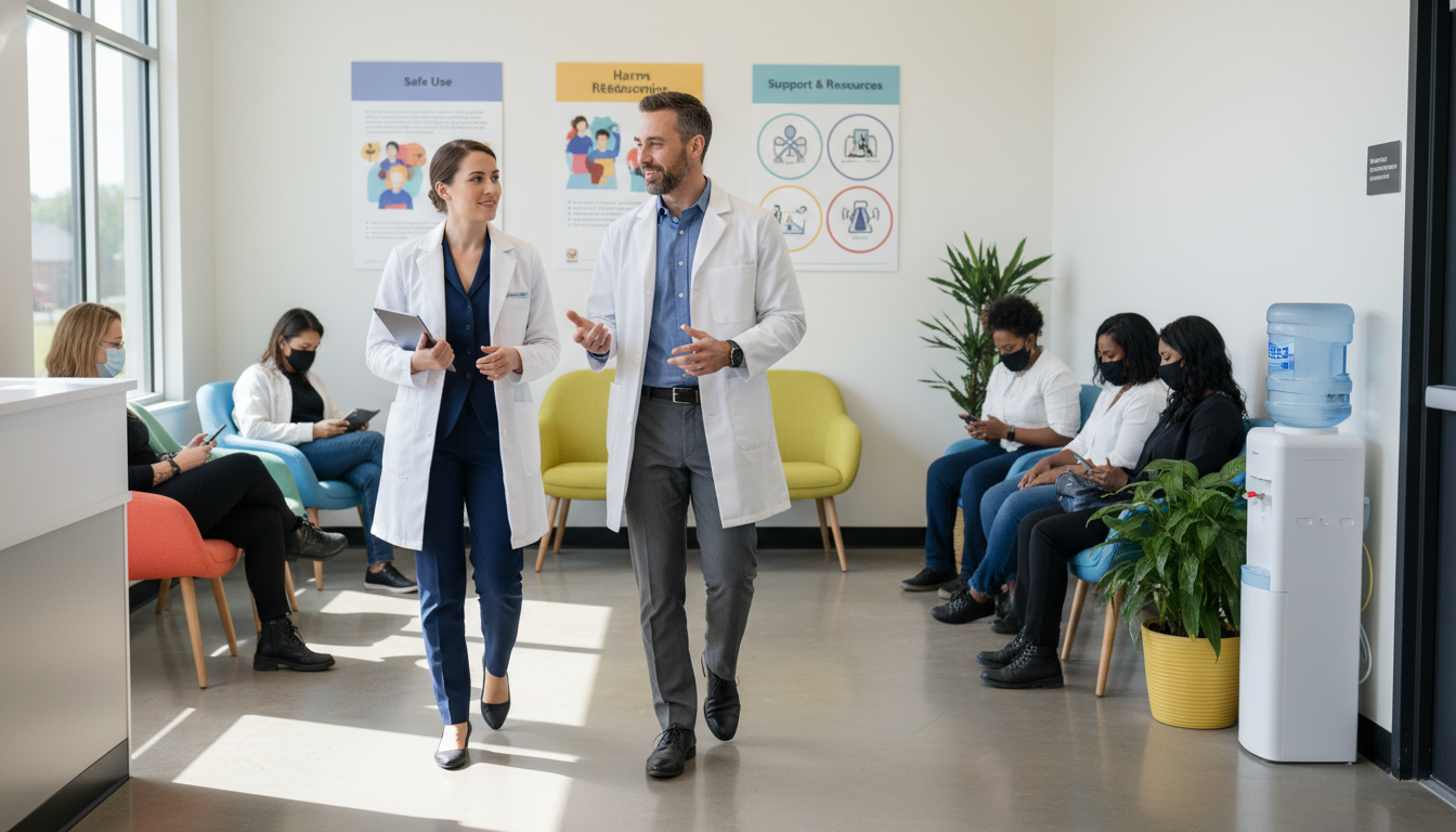 Medical resident visiting an addiction treatment clinic during training - addiction medicine fellowship for Program Selection