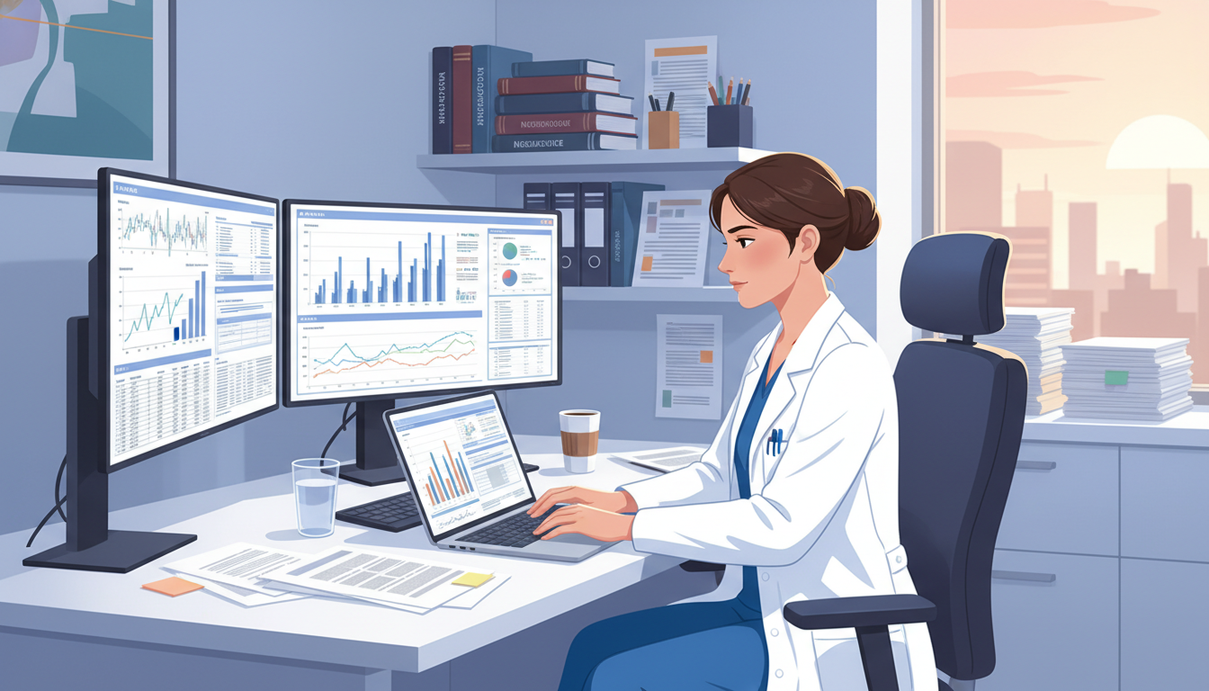 Addiction medicine resident working on research data analysis - addiction medicine fellowship for Research During Residency i